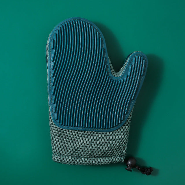 Silicone Massage Gloves & Brush Set