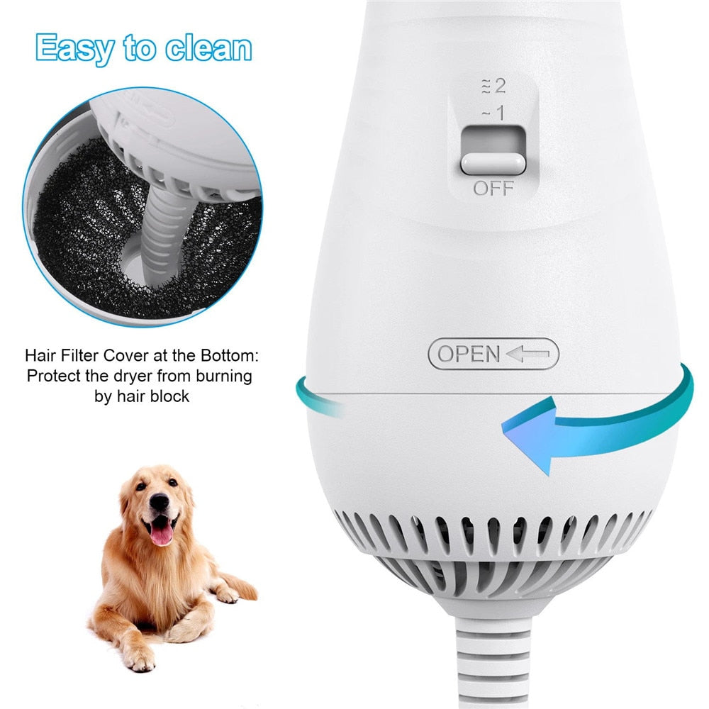 Portable 2-in-1 Dog Hair Dryer