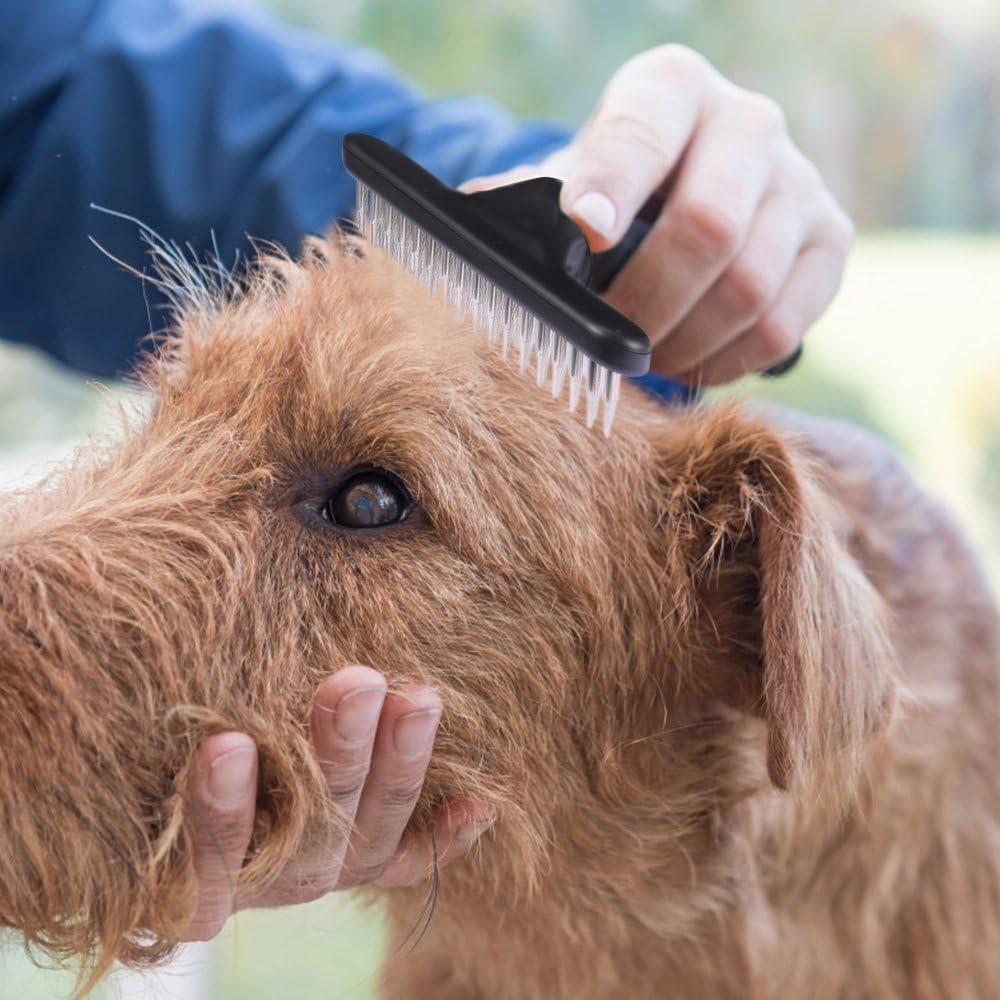 Double-Row Pin Pet Grooming Rake