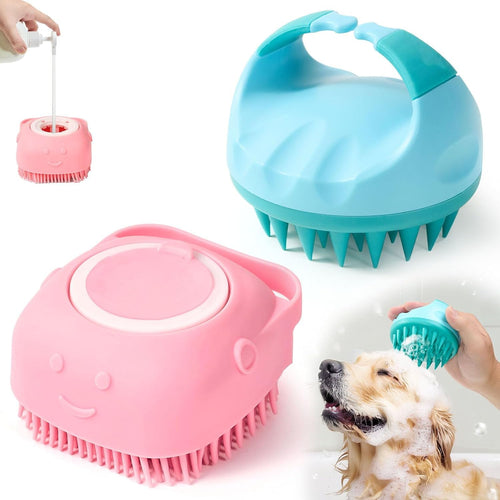 2-Pack Silicone Dog Bath & Massage Brush