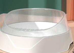 Semi-Enclosed Cat Litter Box with Scoop