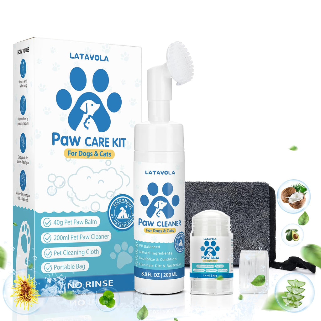 Dog Paw Cleaner & Balm Care Kit