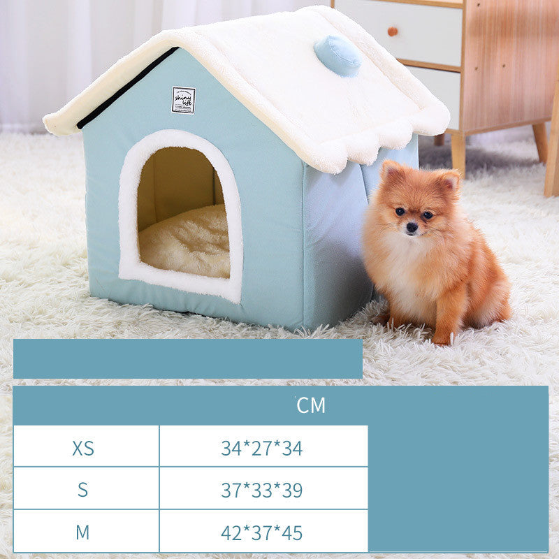 Warm Enclosed Dog Kennel House