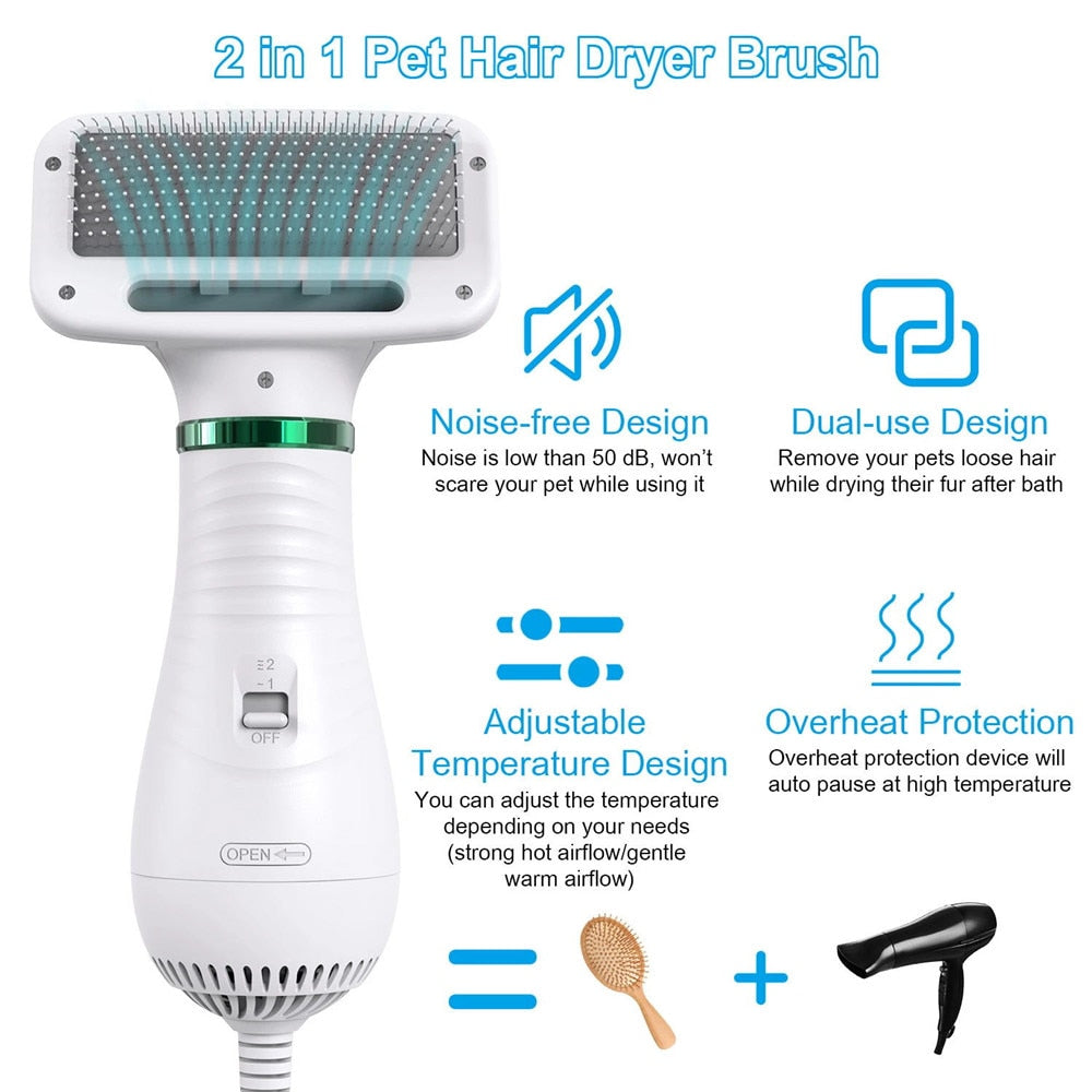 Portable 2-in-1 Dog Hair Dryer