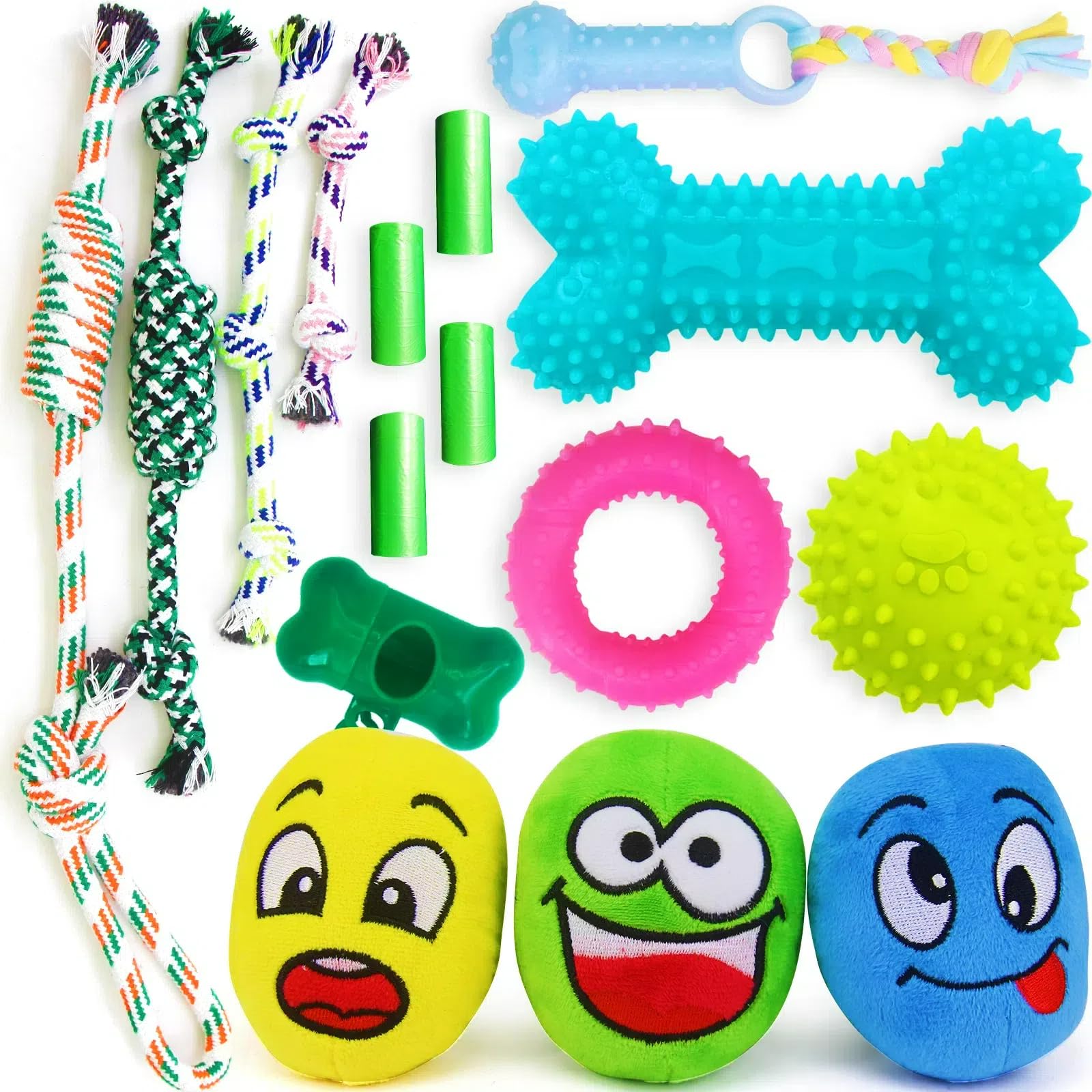 Loncoldy 16-Pack Puppy Teething & Chew Toys
