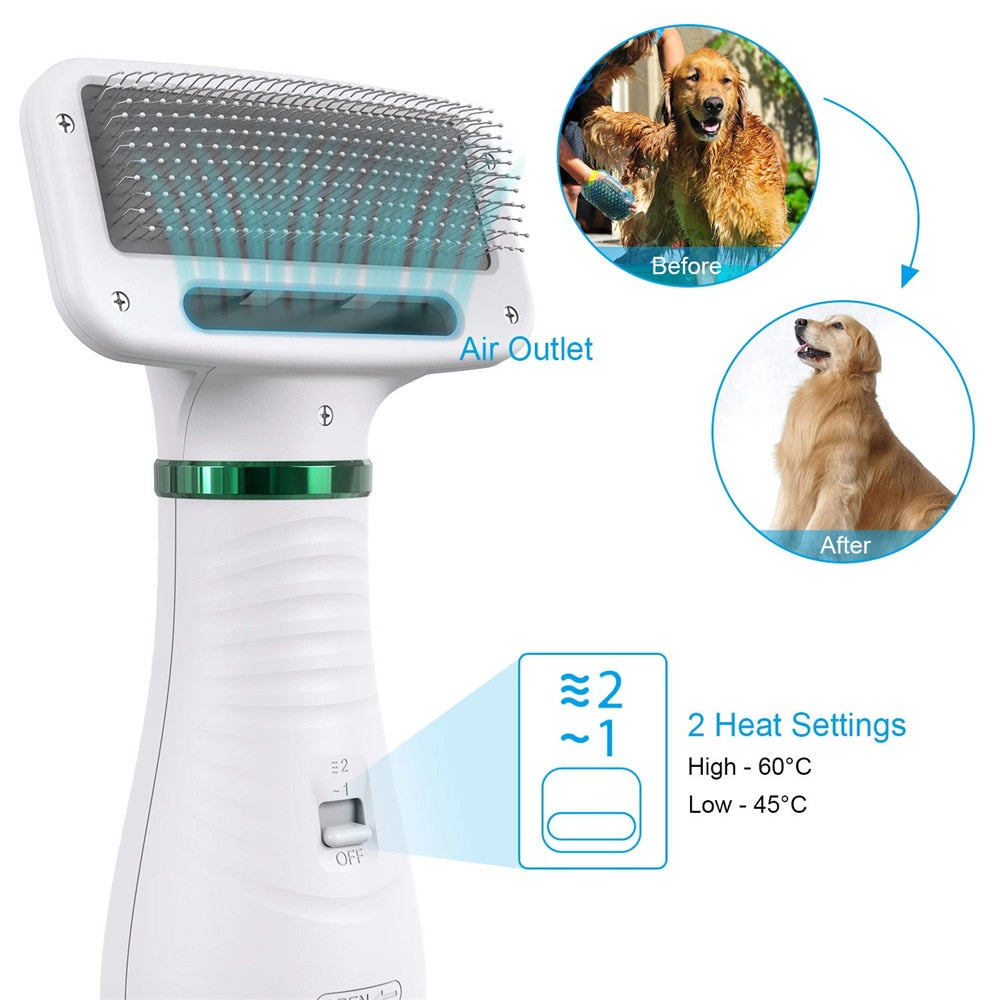 Portable 2-in-1 Dog Hair Dryer